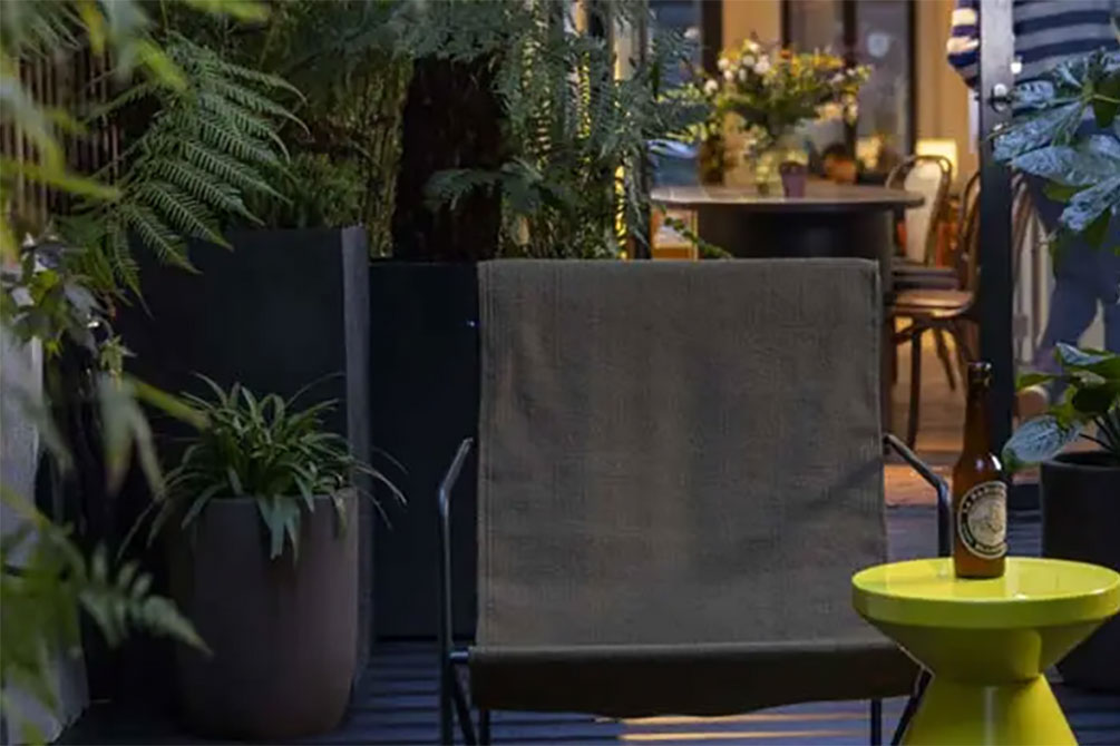 La Closerie, cour-jardin arborée DADOU, hôtel Paris 17